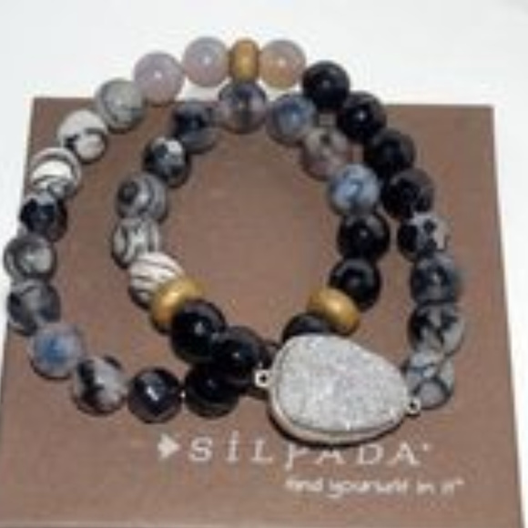 Silpada B3077 Ode to Geode Stretch Bracelet - Picture 1 of 3